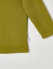 Teeny Weeny Long-Sleeve Rib Tee, Frog Green product photo View 03 S