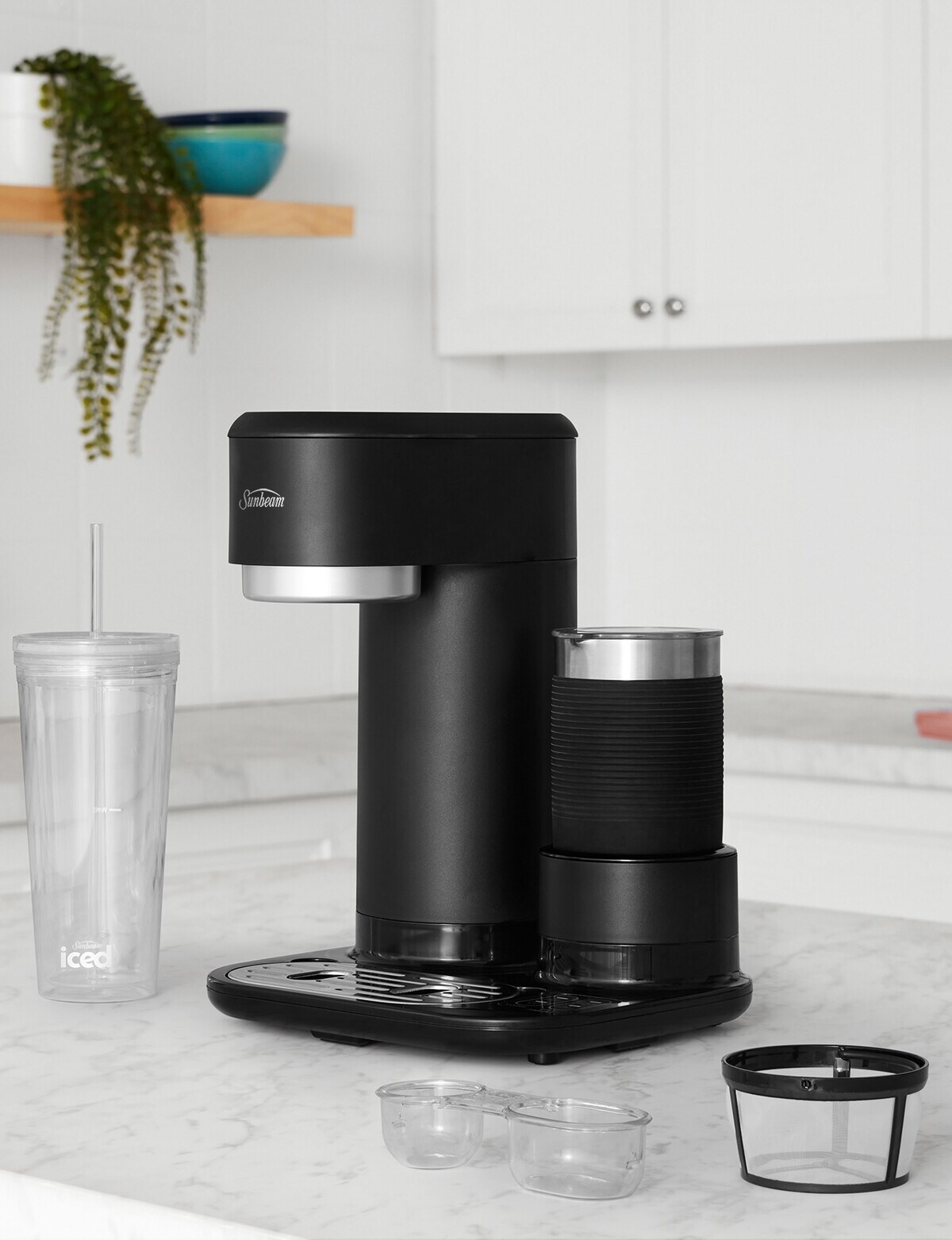 Sunbeam Iced+Hot+Frothy Coffee Machine, SDP1500BK Coffee Makers & Water Coolers