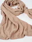 Harlow Beaded Wrap Scarf, Champagne product photo View 03 S