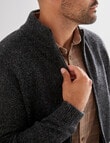 Kauri Trail Austin Zip Through Sweater, Charcoal Marle product photo View 04 S