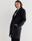 Oliver Black Single Button Top Coat, Black product photo View 04 S