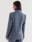 Oliver Black Long Sleeve Check Blazer, Blue Check product photo View 02 S