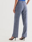 Oliver Black Straight Leg Pant, Blue Check product photo View 02 S