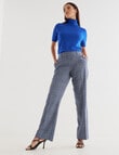 Oliver Black Straight Leg Pant, Blue Check product photo View 03 S