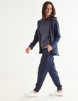 Ella J Striped Trim Trackpant, Navy product photo View 03 S