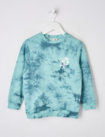 Mac & Ellie Tie Dye Crew Sweatshirt, Mint product photo