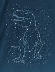 Sleep Mode Glow Dino Knit Long Pyjama Set, Blue product photo View 02 S