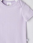 Teeny Weeny Rib Short-Sleeve Bodysuit, Lilac product photo View 02 S