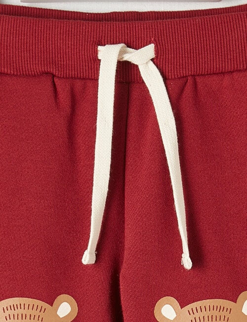 Teeny Weeny Tiger Fleece Track Pant, Wine product photo View 02 L