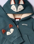 Teeny Weeny Fox Track Suit Set, 2-Piece, Charcoal Blue product photo View 02 S