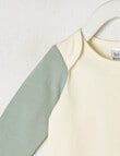 Teeny Weeny Colourblock Sleeves Long-Sleeve Bodysuit, Natural product photo View 03 S