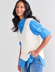 Zest Knit Vest, Ecru product photo