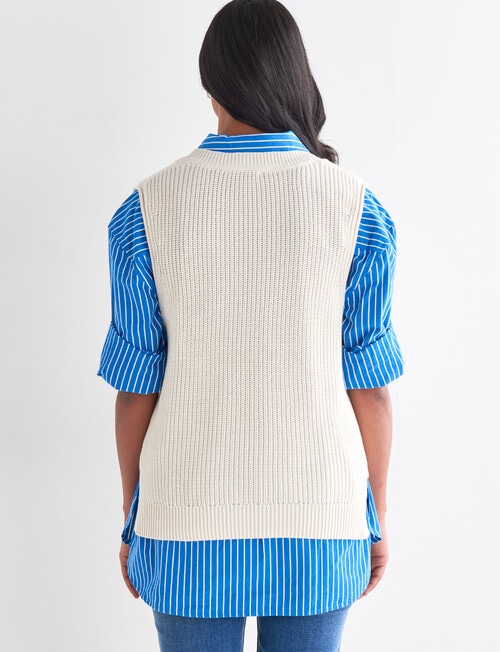 Zest Knit Vest, Ecru product photo View 02 L