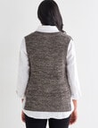 Zest Twist Knit Vest, Black & Grey product photo View 02 S