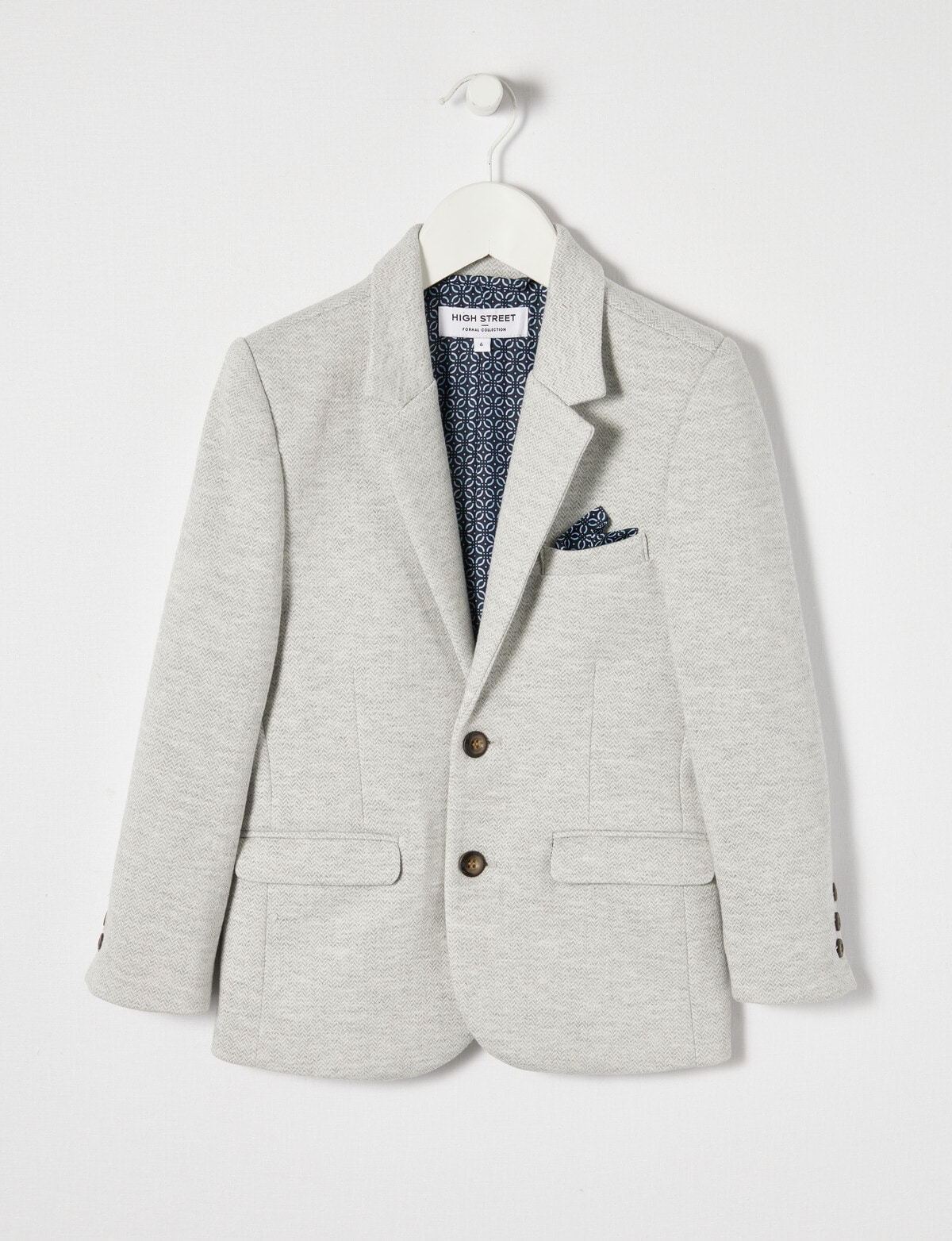 High Street Knit Blazer, Stone