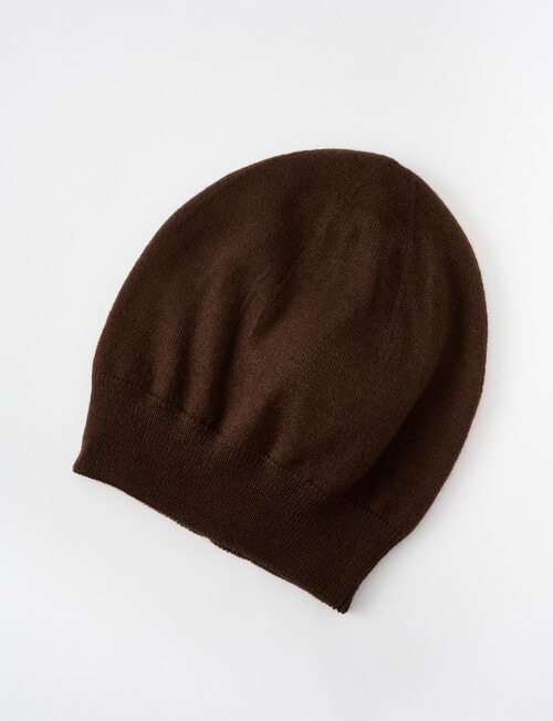 Boston + Bailey Double Lined Beanie, Chocolate product photo