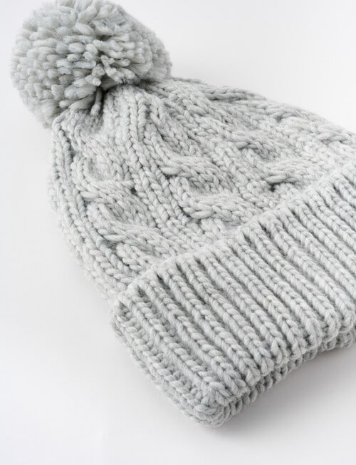 Boston + Bailey Fleece Lined Beanie, Light Grey product photo View 02 L
