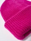 Whistle Accessories Ribbed Beanie, Magenta product photo View 02 S