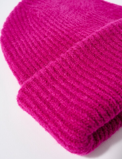 Whistle Accessories Ribbed Beanie, Magenta product photo View 02 L