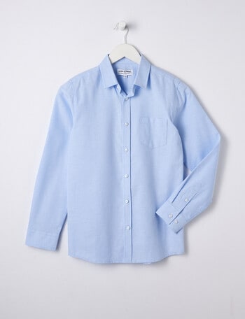 High Street Long Sleeve Formal Shirt, Oxford Blue product photo
