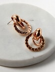 Whistle Accessories Interlock Round Earrings, Imitation Gold product photo View 03 S