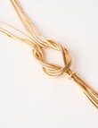 Whistle Accessories Snake Chain Knot Necklace, Imitation Gold product photo View 02 S