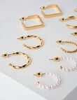 Whistle Accessories Earring Medley, 6-Pack, Imitation Gold product photo View 05 S