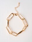 Whistle Accessories Chunky Textured Link Bracelet, Imitation Gold product photo View 02 S