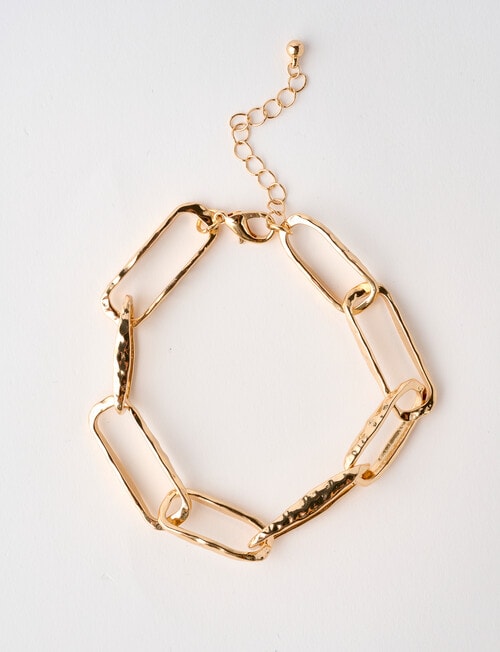 Whistle Accessories Chunky Textured Link Bracelet, Imitation Gold product photo View 02 L