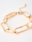 Whistle Accessories Chunky Textured Link Bracelet, Imitation Gold product photo View 03 S
