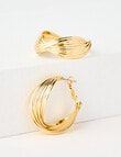 Whistle Accessories Vintage Twist Huggies, Imitation Gold product photo