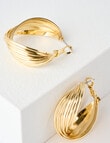 Whistle Accessories Vintage Twist Huggies, Imitation Gold product photo View 02 S