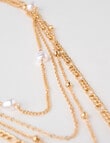 Whistle Accessories Multi-Layer Chain and Pearl Necklace, Imitation Gold product photo View 04 S
