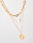 Whistle Accessories Layered Molten Pendant Necklace, GImitation Gold product photo View 02 S