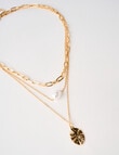 Whistle Accessories Layered Molten Pendant Necklace, GImitation Gold product photo View 03 S