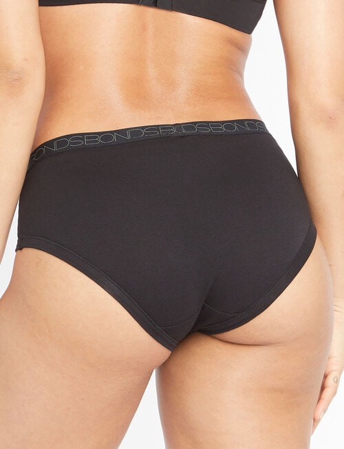 Bonds Cottontails Midi Brief, 3-Pack, Black, 10-18 product photo View 03 L