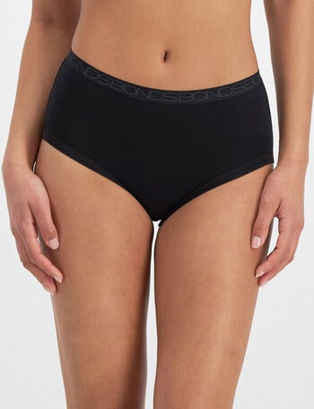 Bonds Cottontails Full Brief, 3-Pack, Black, 10-18 product photo