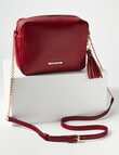 Pronta Moda Quilted Mary-Jane Crossbody Bag, Red product photo