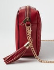Pronta Moda Quilted Mary-Jane Crossbody Bag, Red product photo View 03 S