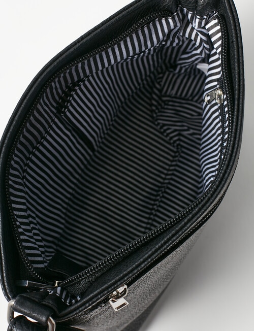Pronta Moda Paisley Crossbody Bag, Black product photo View 05 L