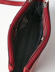 Pronta Moda Stitch Detail Esme Crossbody Bag, Red product photo View 04 S