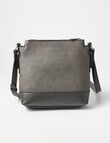 Pronta Moda Stitch Detail Esme Crossbody Bag, Grey product photo View 02 S