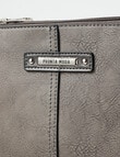 Pronta Moda Stitch Detail Esme Crossbody Bag, Grey product photo View 03 S
