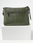 Pronta Moda Braided Handle Nora Shoulder Bag, Olive product photo View 05 S