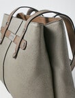 Pronta Moda Maggie Contrast Tote, Oyster & Metallic product photo View 06 S