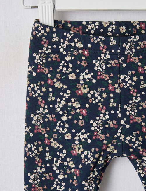 Teeny Weeny Ditsy Flower Fleece Legging, Blue product photo View 02 L