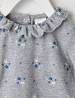 Teeny Weeny Small Floral Long-Sleeve Tee, Grey Marle product photo View 02 S