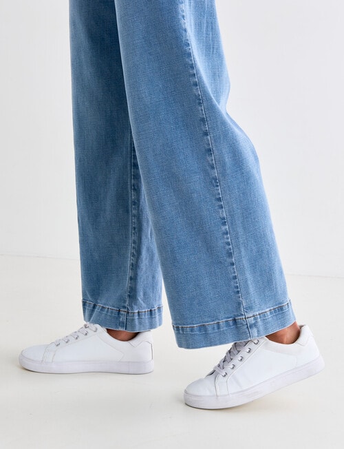 Denim Republic Wide Leg Jean, Mid Blue product photo View 05 L