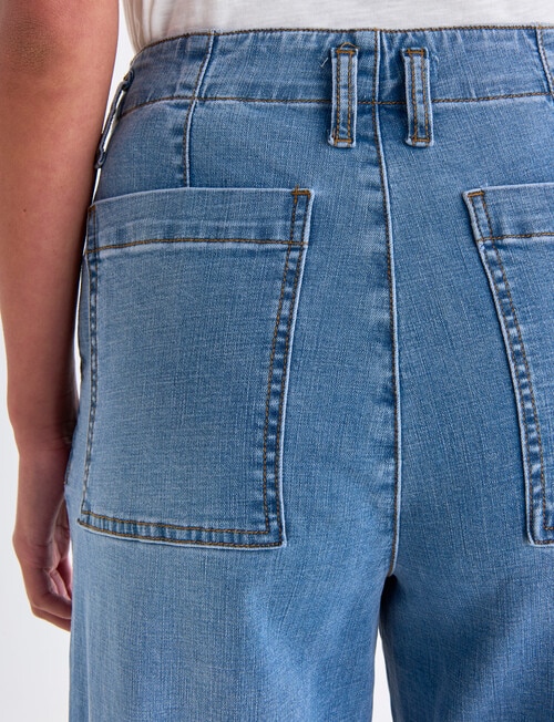 Denim Republic Wide Leg Jean, Mid Blue product photo View 06 L