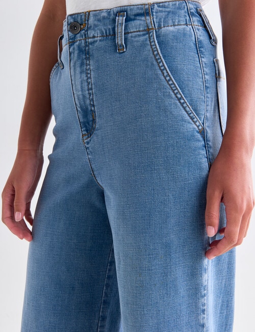 Denim Republic Wide Leg Jean, Mid Blue product photo View 08 L